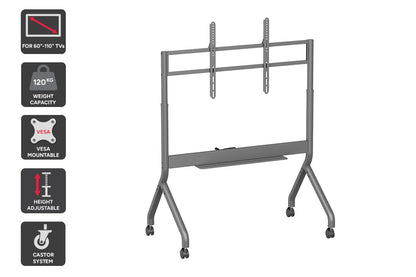 Kogan Heavy Duty Adjustable Portable TV Floor Stand for 60" - 110" TVs