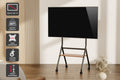 Kogan Studio TV Cart with Shelf for 37  - 86  TVs  Matte Black & Walnut