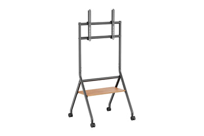 Kogan Studio TV Cart with Shelf for 37  - 86  TVs  Matte Black & Walnut