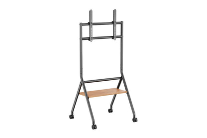 Kogan Studio TV Cart with Shelf for 37" - 86" TVs (Matte Black & Walnut)