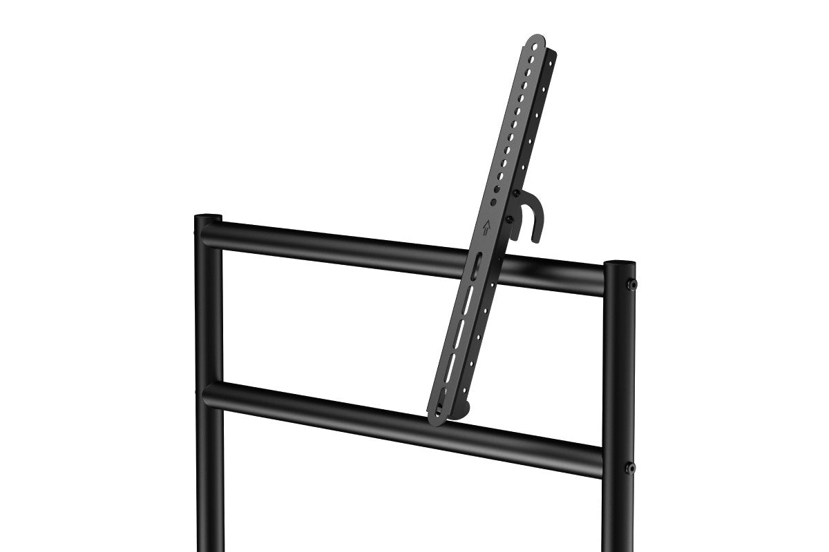 Kogan Studio TV Cart with Shelf for 37" - 86" TVs (Matte Black & Walnut)