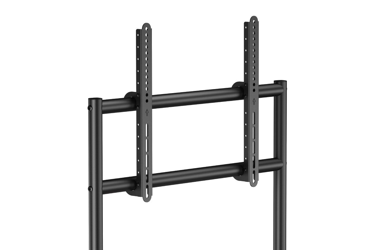 Kogan Studio TV Cart with Shelf for 37" - 86" TVs (Matte Black & Walnut)