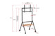 Kogan Studio TV Cart with Shelf for 37" - 86" TVs (Matte Black & Walnut)