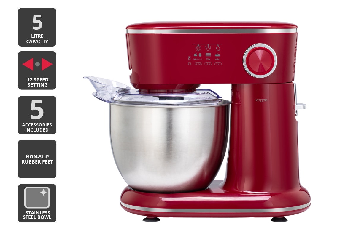 Kogan 5L Stand Mixer (Red)