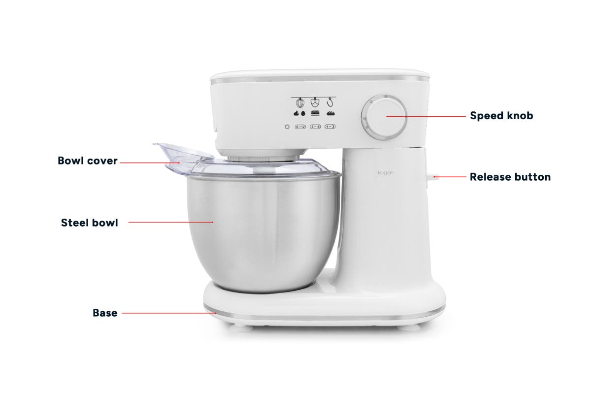 Kogan 600W Stand Mixer (White)