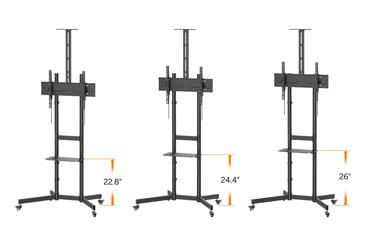 Kogan Heavy Duty Portable TV Floor Stand with Camera Shelf for 37" - 70" TVs