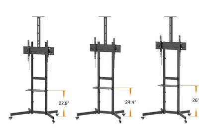 Kogan Heavy Duty Portable TV Floor Stand with Camera Shelf for 37" - 70" TVs
