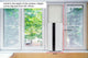 Kogan SmarterHome™ 3.0kW Inverter Vertical Window Air Conditioner (Reverse Cycle)