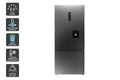 Kogan 412L Bottom Mount Fridge with Water Dispenser - Dark Stainless Steel