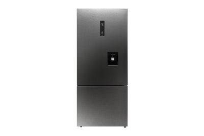 Kogan 412L Bottom Mount Fridge with Water Dispenser - Dark Stainless Steel