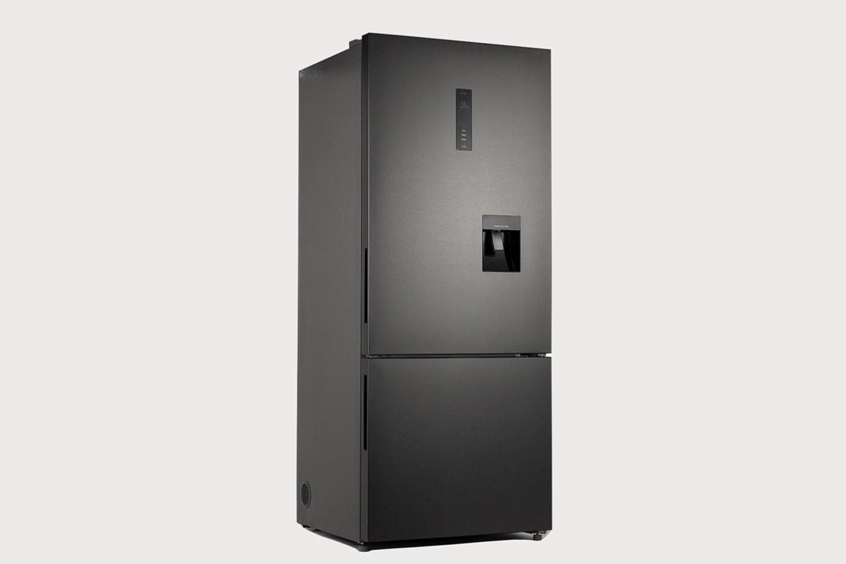 Kogan 412L Bottom Mount Fridge with Water Dispenser (Dark Stainless Steel)