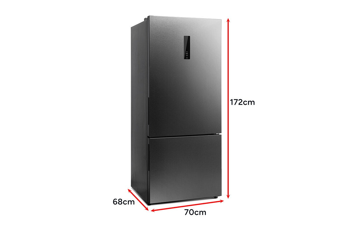 Kogan 416L Bottom Mount Fridge (Dark Stainless Steel)