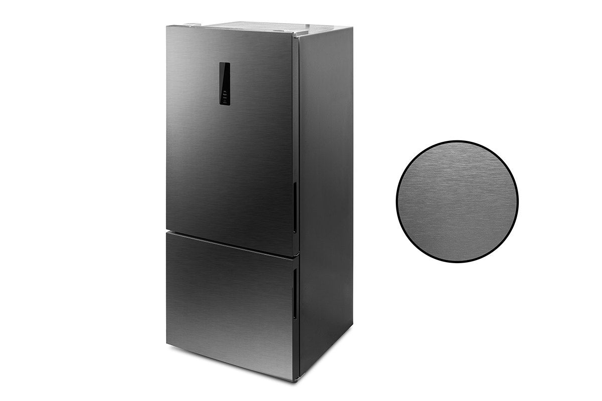 Kogan 416L Bottom Mount Fridge (Dark Stainless Steel)