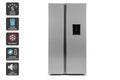 Kogan 631L Side by Side Fridge with Water Dispenser Stainless Steel