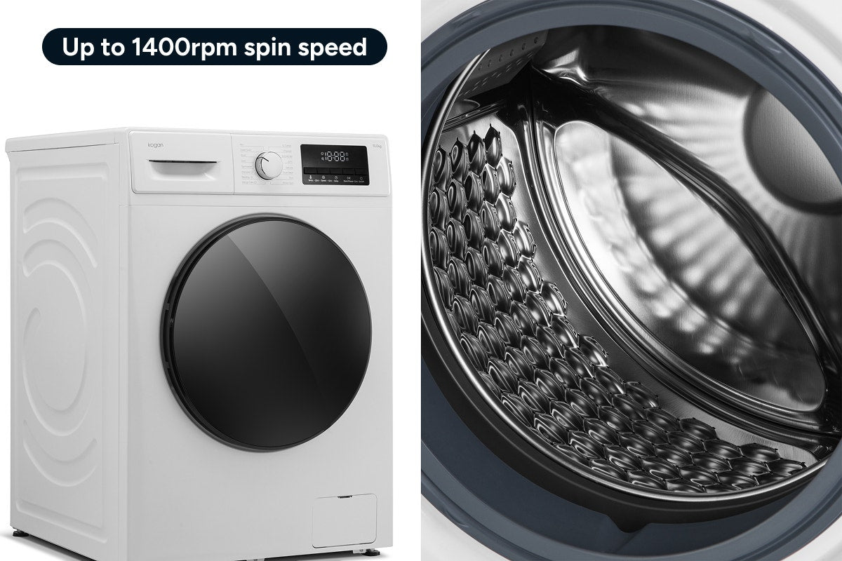 Kogan 10kg Front Load BLDC Inverter Washing Machine (White)