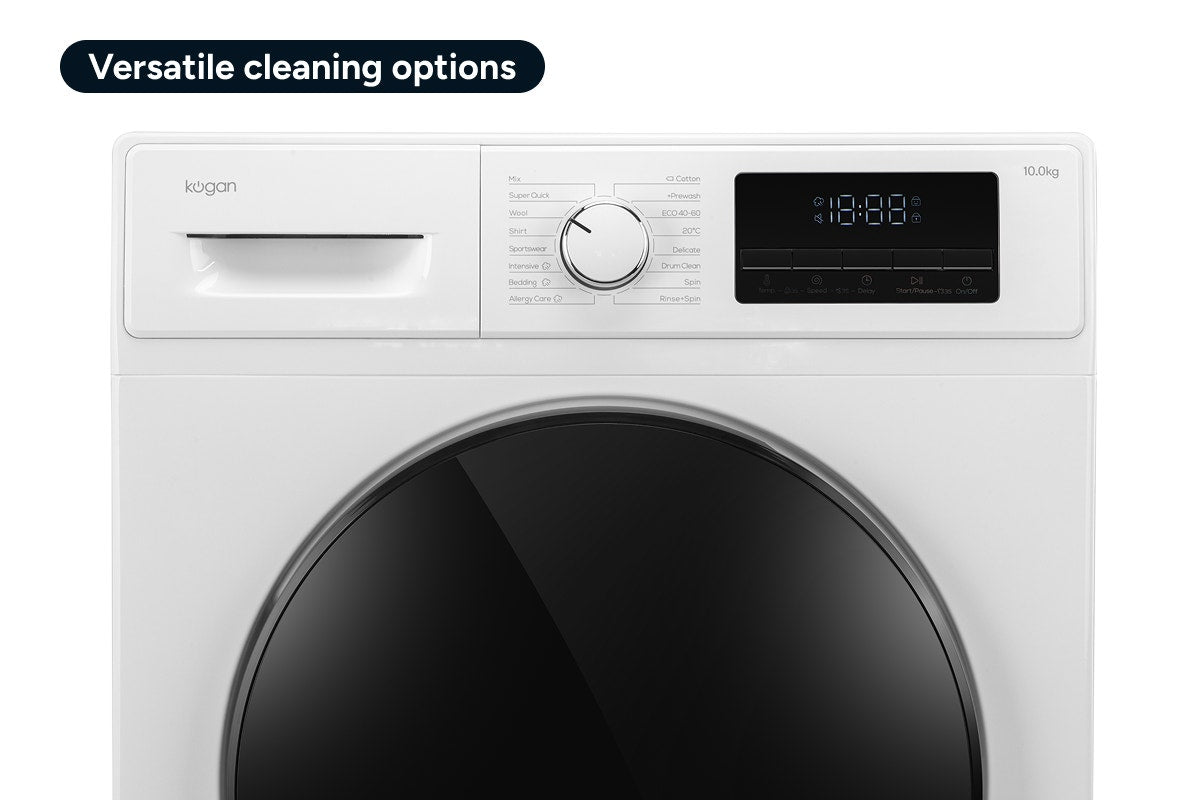 Kogan 10kg Front Load BLDC Inverter Washing Machine (White)
