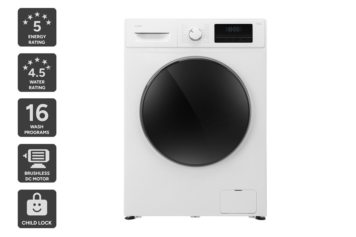 Kogan 10kg Front Load BLDC Inverter Washing Machine (White)