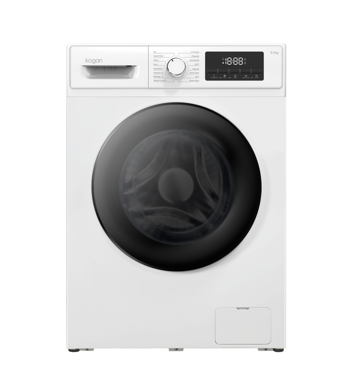 Kogan 8.5kg Front Load BLDC Inverter Washing Machine (White)