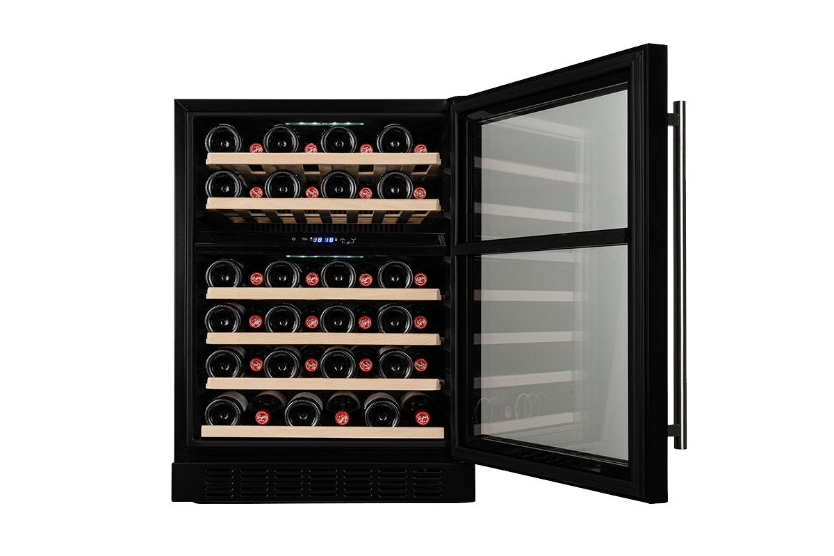 Kogan 46 Bottle Dual Zone Wine Fridge - Black