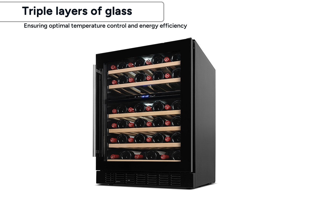 Kogan 46 Bottle Dual Zone Wine Fridge - Black