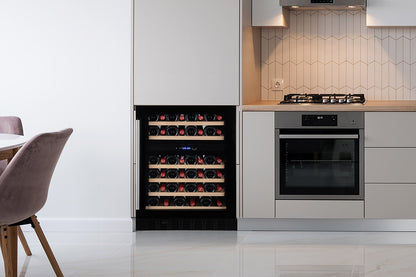 Kogan 46 Bottle Dual Zone Wine Fridge - Black