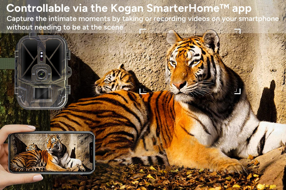 Kogan SmarterHome 4K 36MP Trail and Wildlife Game Camera (4G & WiFi)