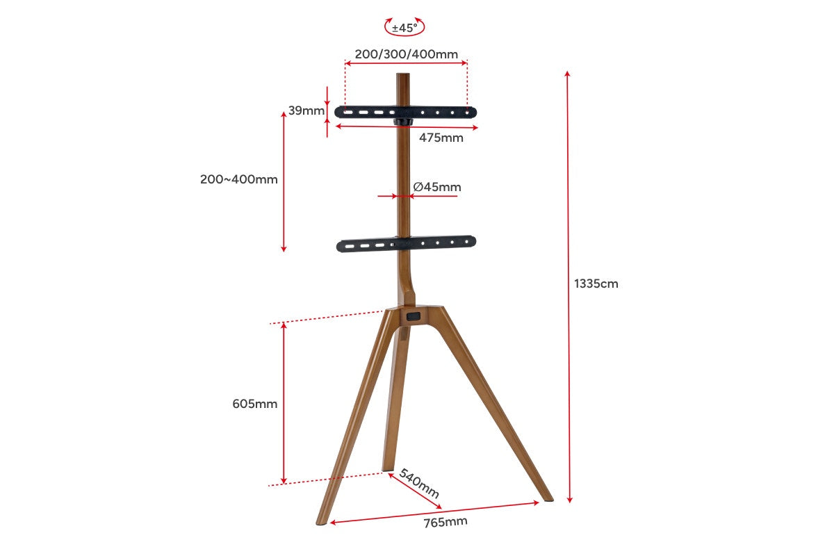 Kogan Scandinavian Studio TV Stand for 45"-65" TVs (Walnut)