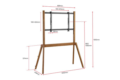 Kogan Scandinavian Studio TV Floor Stand for 49"-75" TVs (Walnut)