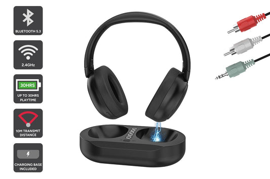 Kogan Wireless TV Headphones with Charging Dock