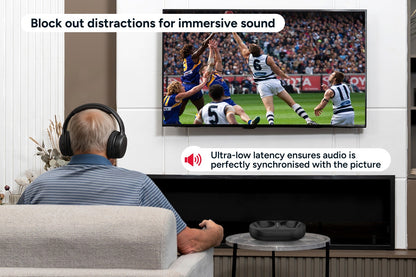 Kogan Wireless TV Headphones with Charging Dock