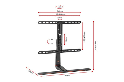 Kogan RGB Lighting Gaming Tabletop TV Stand for 37"-65" TVs