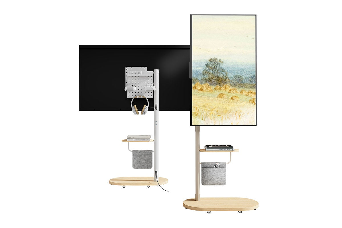 Kogan Portable TV Display Stand with Shelf for 17" - 43" TVs (White)