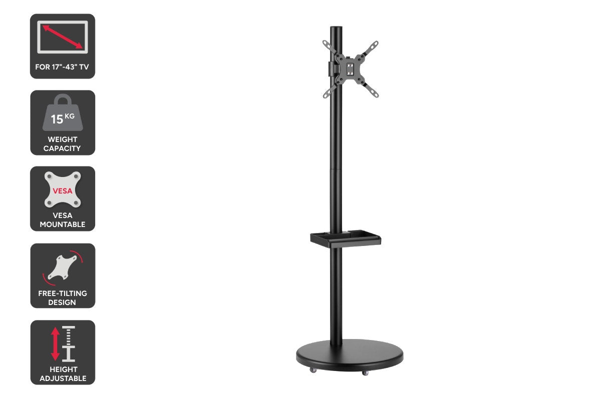 Kogan Mobile TV Floor Stand for 17" - 43" TVs