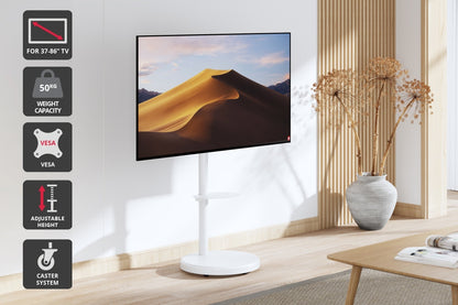 Kogan Portable TV Floor Stand for 37" - 86" TVs (White)