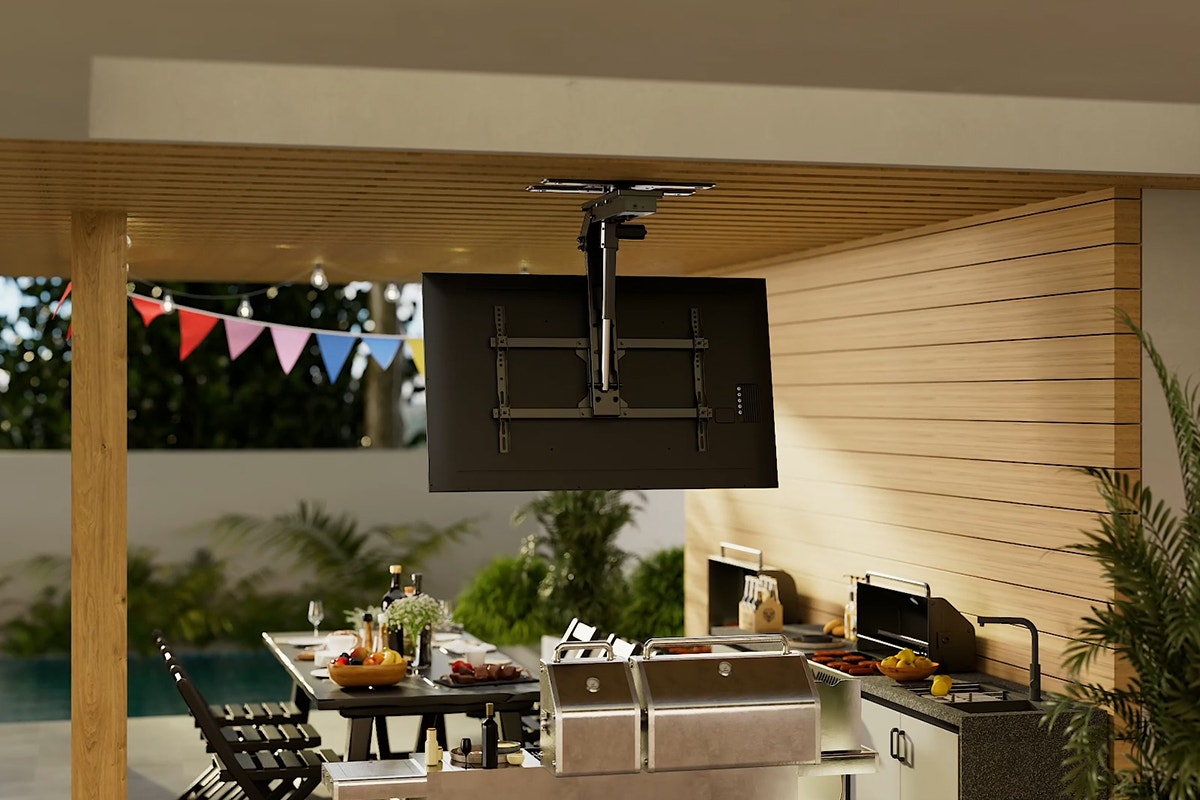 Kogan SmarterHome™ Motorised Flip Down TV Ceiling Mount for 37'' - 75'' TVs