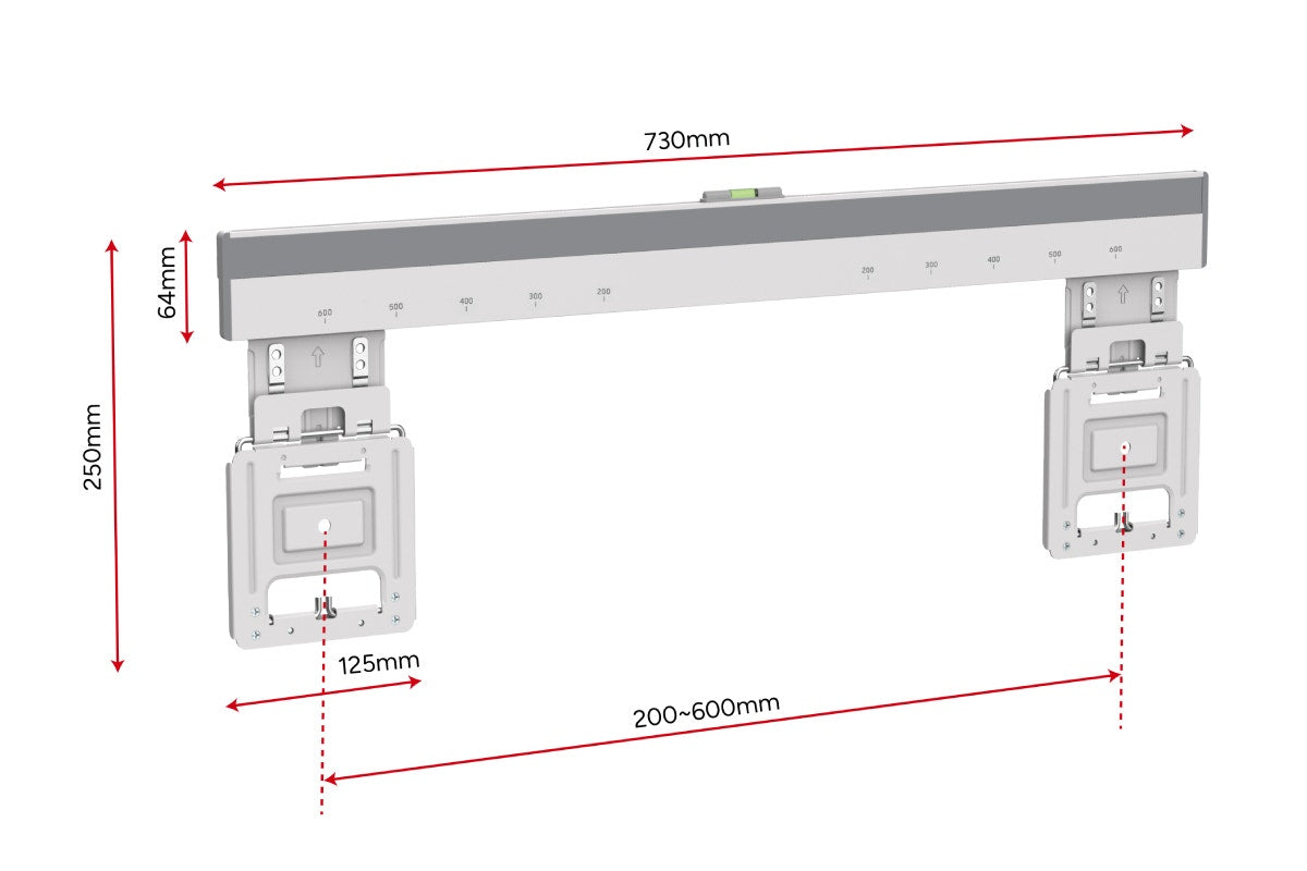 Kogan Ultra Slim Micro-Gap Fixed TV Wall Mount for 37" - 85" TVs (White)