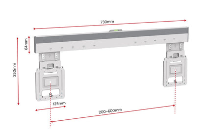 Kogan Ultra Slim Micro-Gap Fixed TV Wall Mount for 37" - 85" TVs (White)