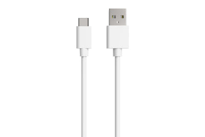 1m USB-A to USB-C Cable - White, 3 Pack