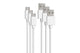 1m USB-A to USB-C Cable (White, 3 Pack)