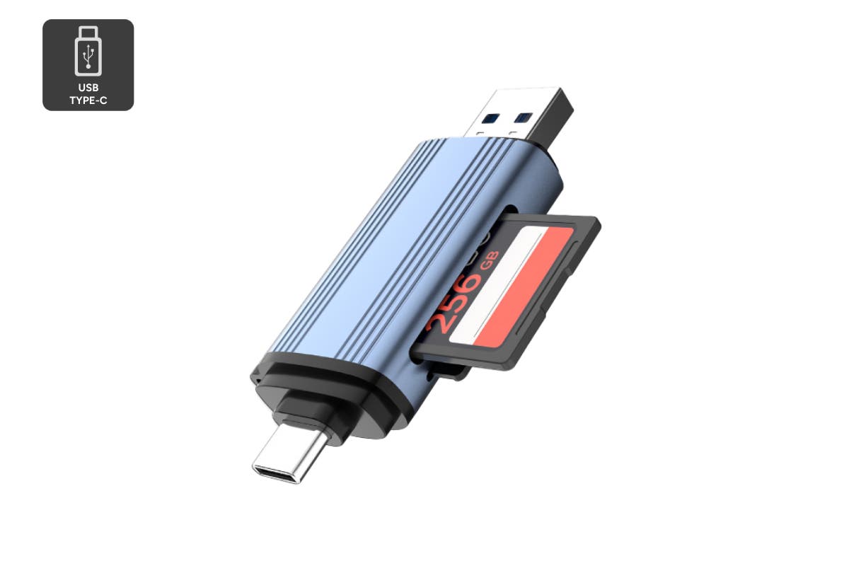 Kogan 2-in-1 USB-A and USB-C Card Reader