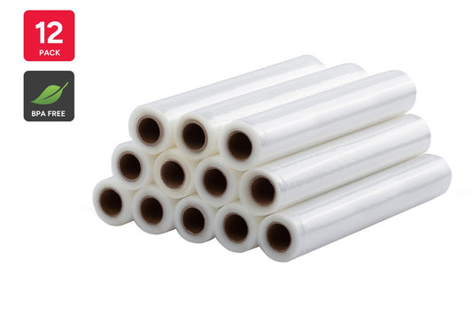 12 Pack Food Vacuum Sealer Rolls - 28cm x 3m)