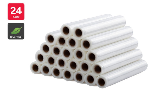 24 Pack Food Vacuum Sealer Rolls - 28cm x 3m)