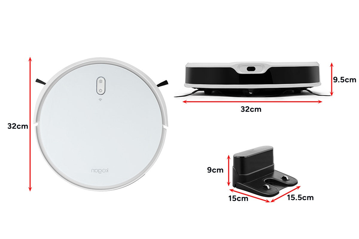 Kogan SmarterHome™ LX14 Laser Robot Vacuum Cleaner and Mop (White)