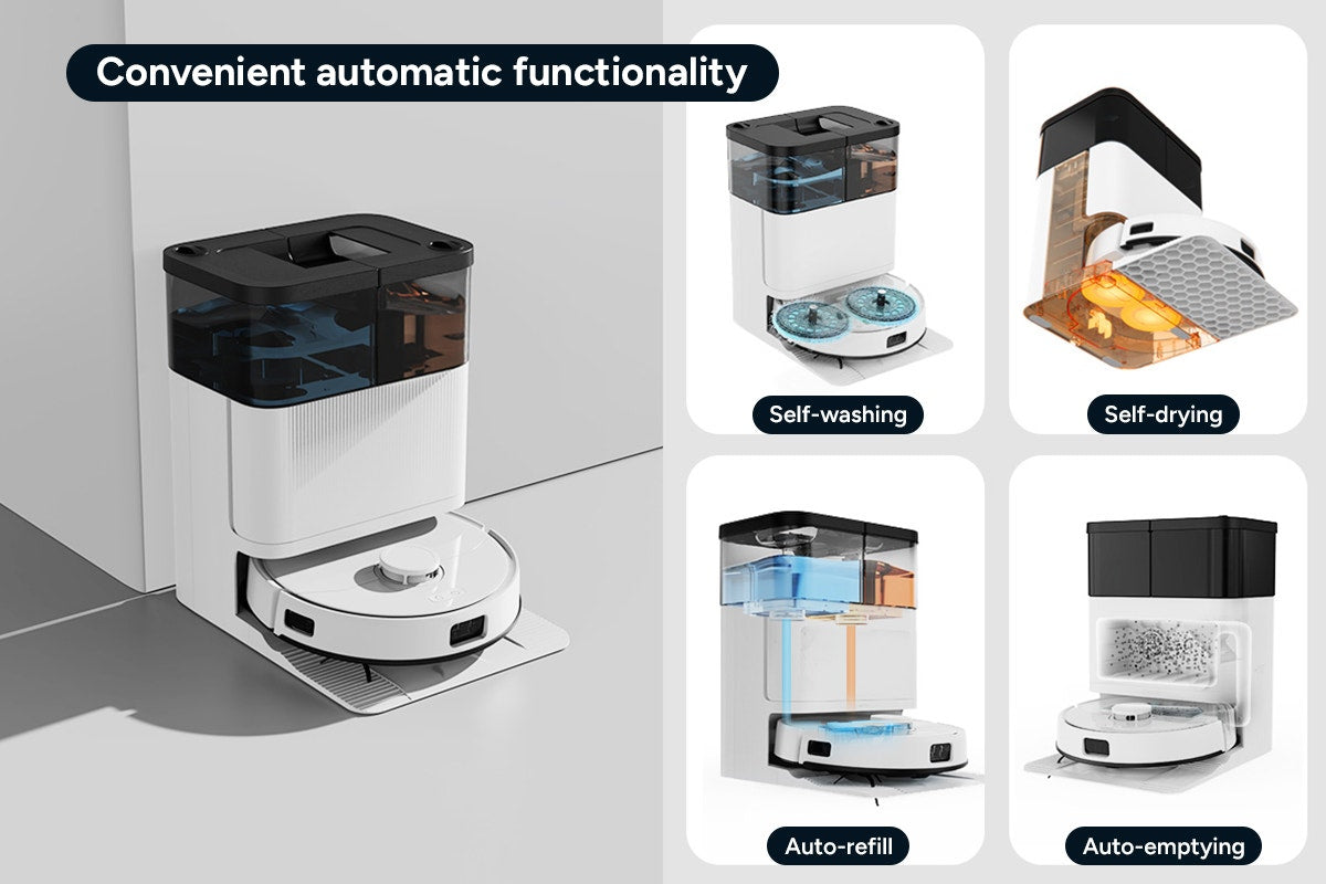 Kogan SmarterHome™ LX20 Pro Robot Vacuum and Mop with Self-Cleaning and Drying