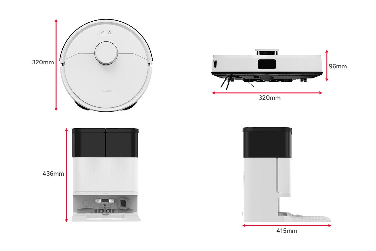 Kogan SmarterHome™ LX20 Pro Robot Vacuum and Mop with Self-Cleaning and Drying