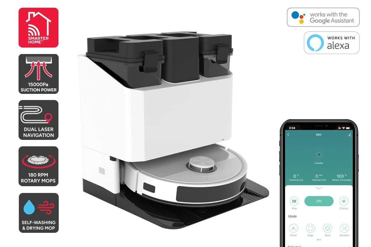 Kogan SmarterHome™ LX20 Pro Ultra Robot Vacuum and Mop with Self-Cleaning and Drying