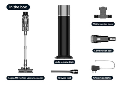 Kogan MX15 Absolute Cordless Stick Vacuum Cleaner with Auto-Empty Dock
