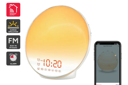Kogan SmarterHomeâ„¢ Smart Sleep Aid & Wake Up Light with FM Radio