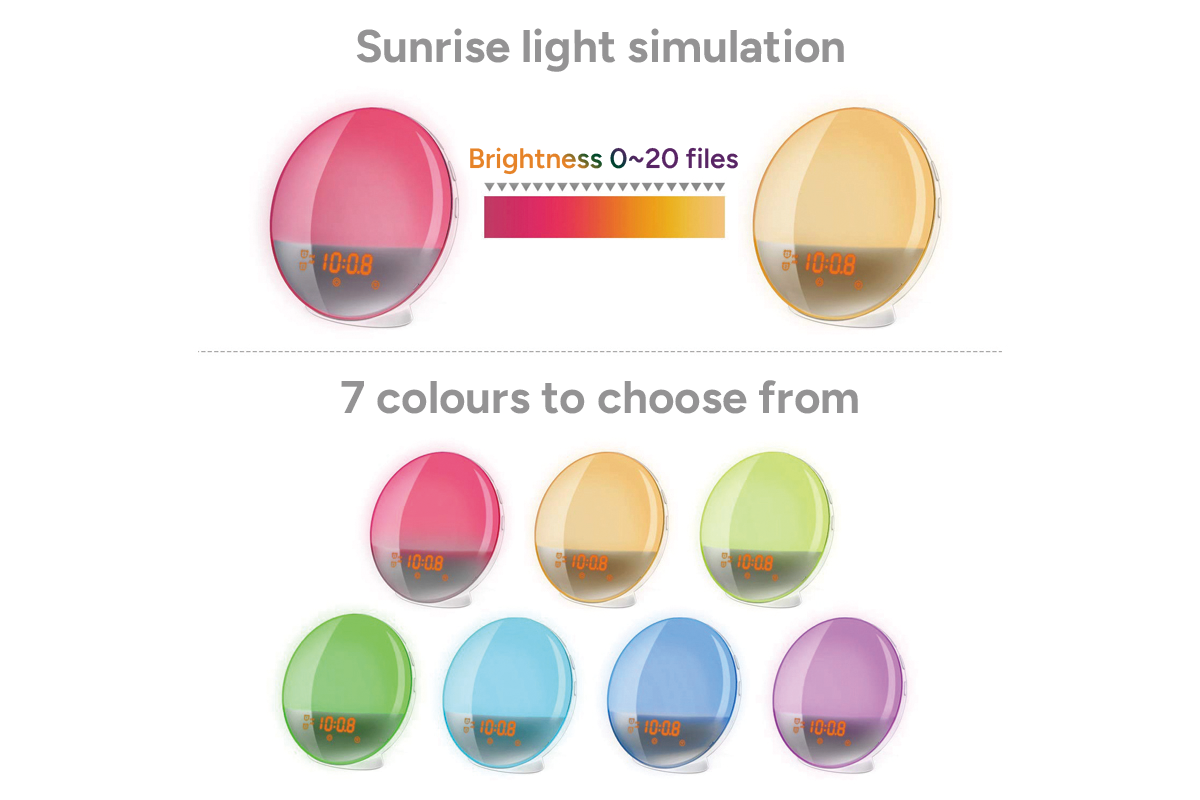 Kogan SmarterHomeâ„¢ Smart Sleep Aid & Wake Up Light with FM Radio