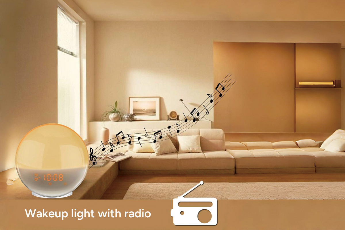 Kogan SmarterHomeâ„¢ Smart Sleep Aid & Wake Up Light with FM Radio
